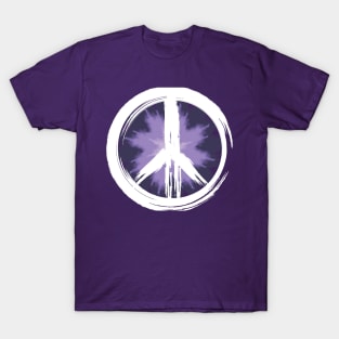 Purple Tie-Dye Peace Sign T-Shirt